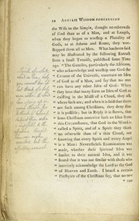 swedenborg emanuel swedenborgs M00004 38-Swedenborg's The Wisdom of Angels with manuscript notes by William Blake (1)