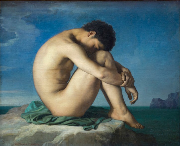 Flandrin,_Hippolyte_(1805-1864)_-_Jeune_homme_nu_assis.._1855_-_Louvre